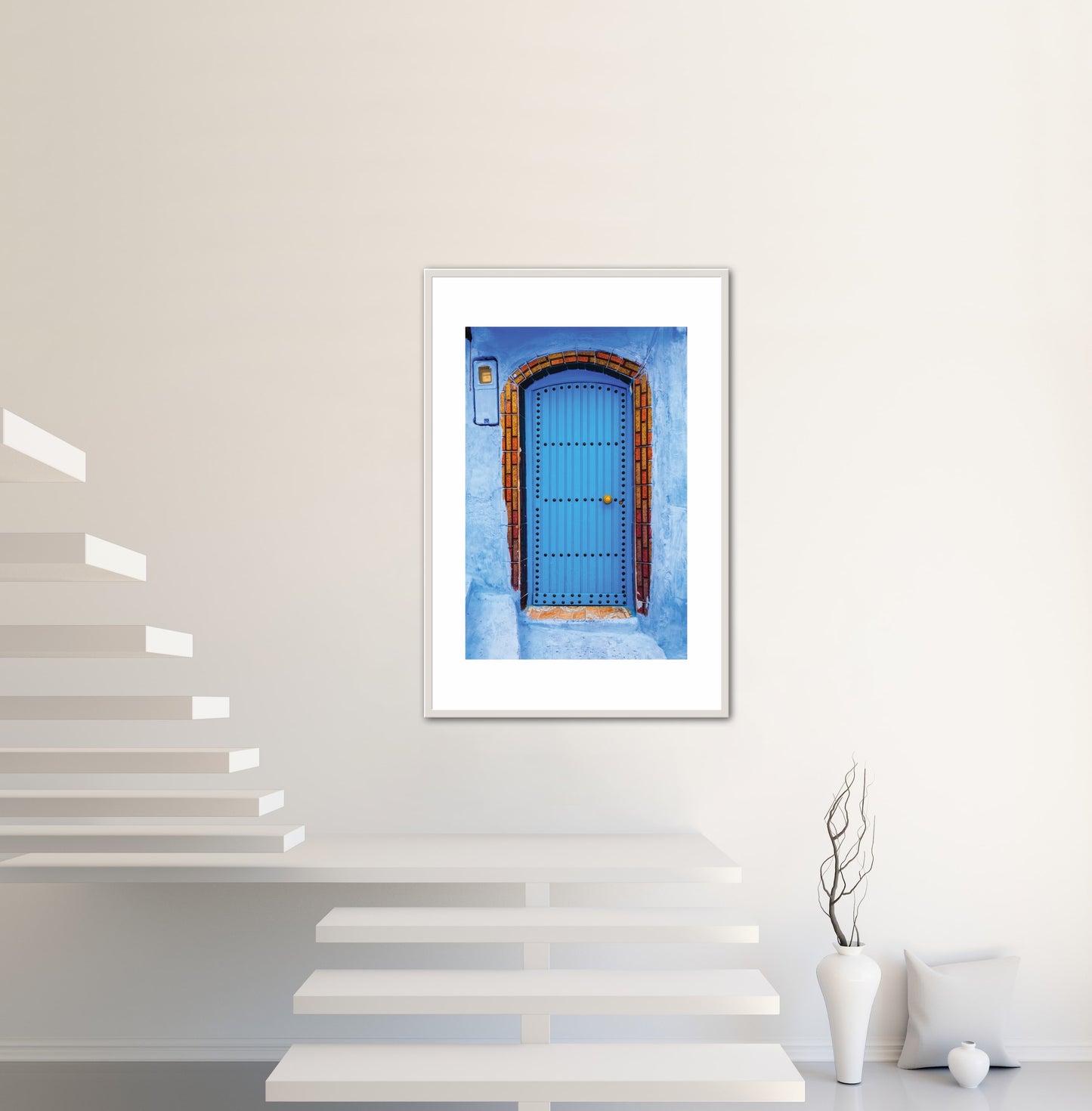 Morocco Chefchaouen Door 9, Travel Print, Art Print, Travel Poster, Home Decor