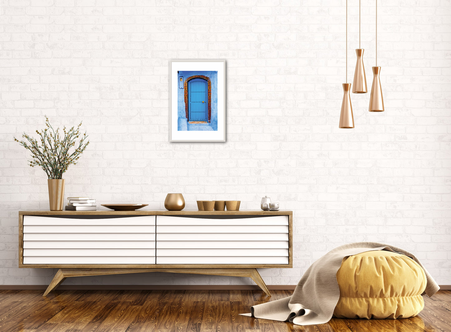 Morocco Chefchaouen Door 9, Travel Print, Art Print, Travel Poster, Home Decor