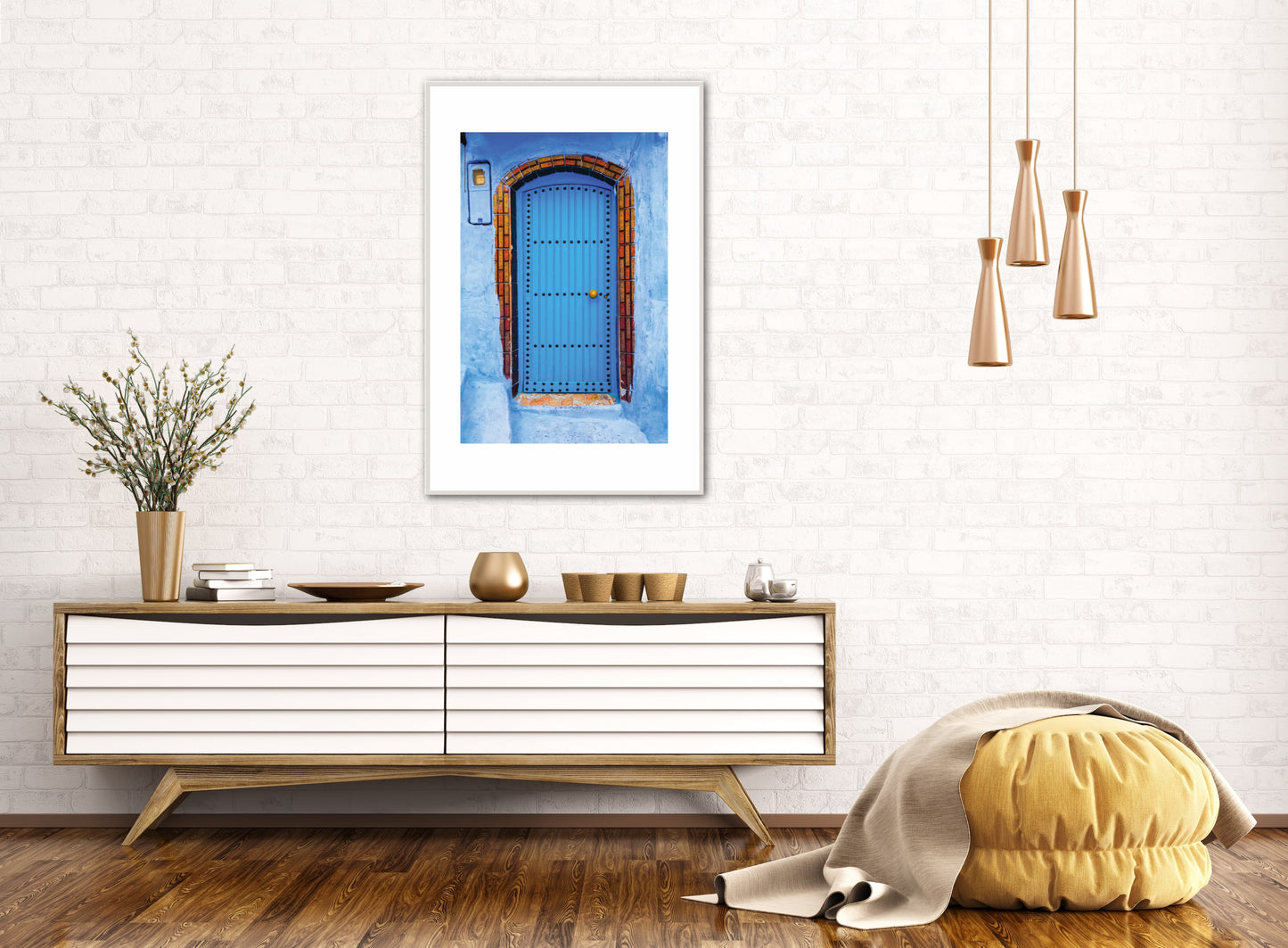 Morocco Chefchaouen Door 9, Travel Print, Art Print, Travel Poster, Home Decor