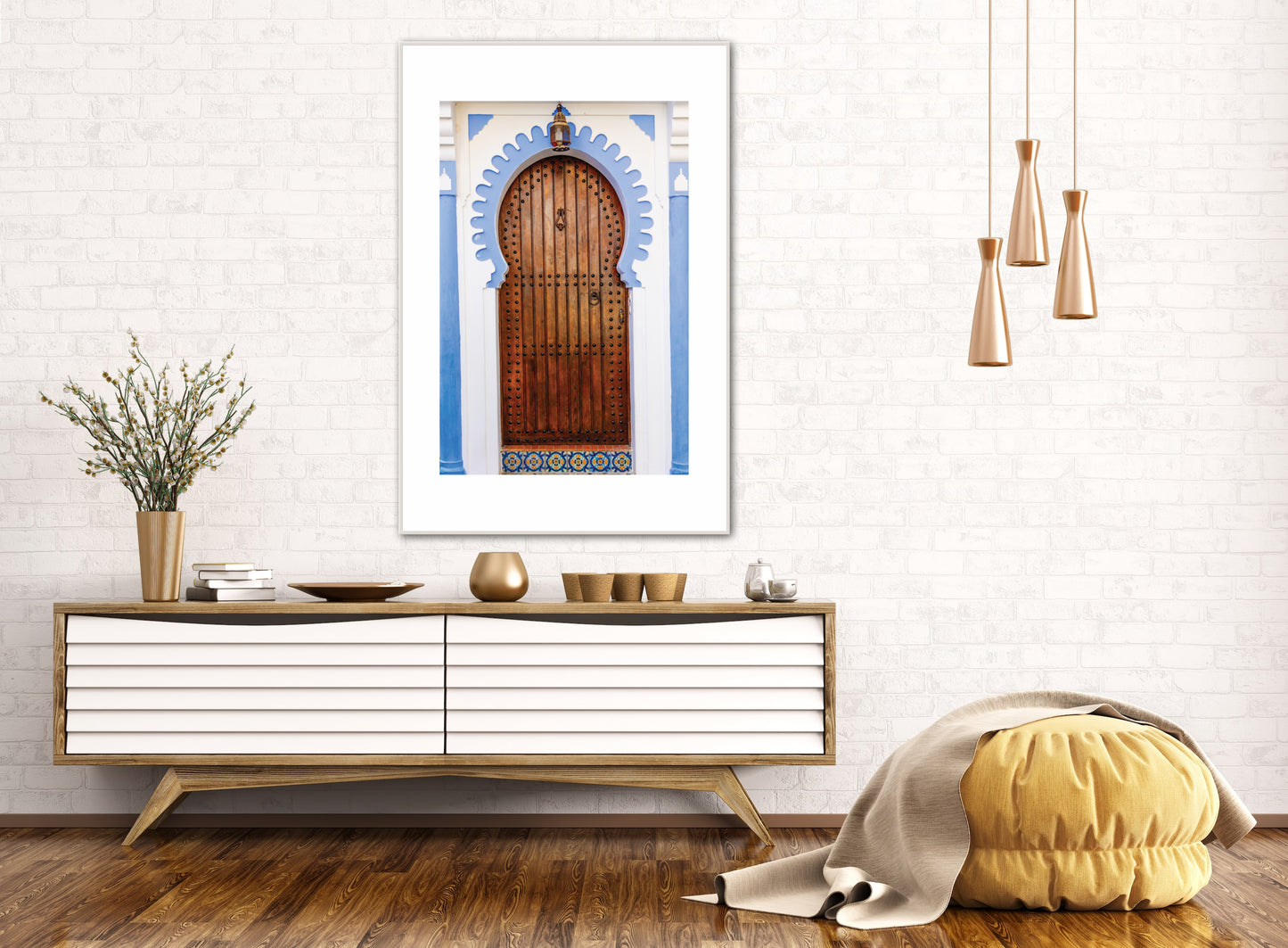 Morocco Chefchaouen Door 28, Travel Print, Art Print, Travel Poster, Home Décor